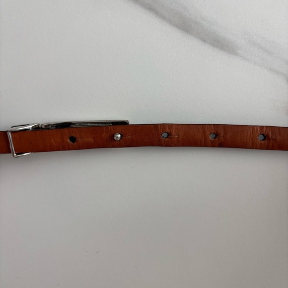Vintage Ralph Lauren 2000 black genuine American alligator slim belt Small main image 7